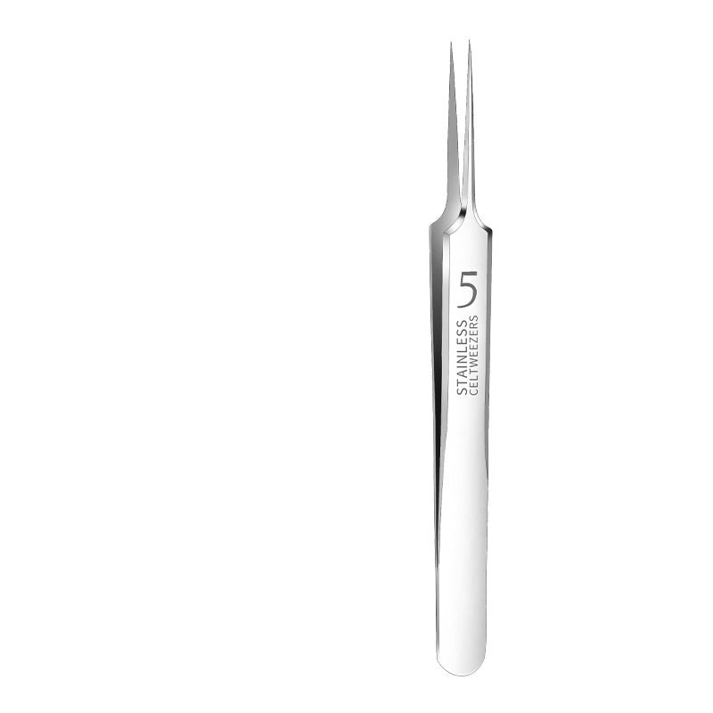 High Precision High Hardness Cell Tweezer Blackhead Removing Tweezers Stainless Steel Splinter Acne Clip No 5 Cell Tweezer