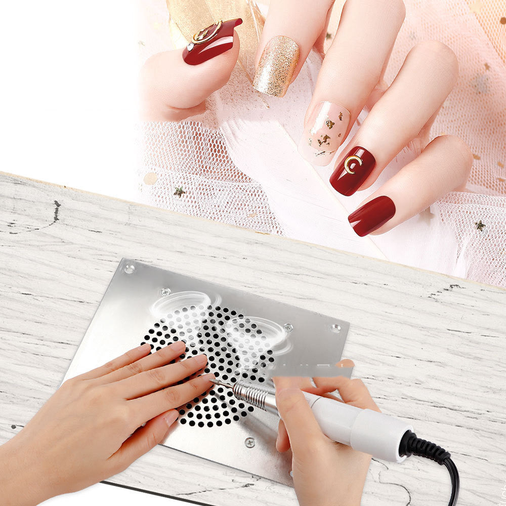 Desk Nail Dust Collector Nails Machine Tools Equipment Nail Pedicure Art Vacuum Cleaner with Collecting Bag