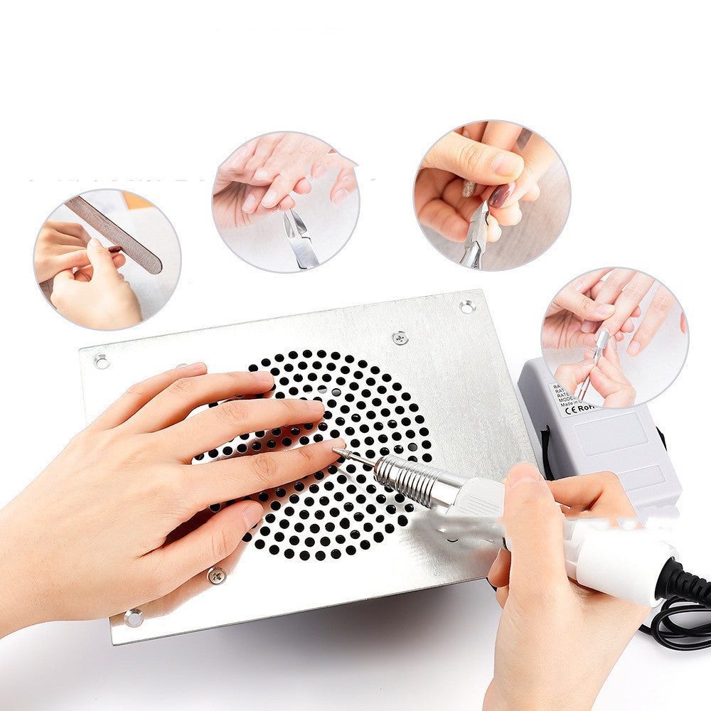 Desk Nail Dust Collector Nails Machine Tools Equipment Nail Pedicure Art Vacuum Cleaner with Collecting Bag