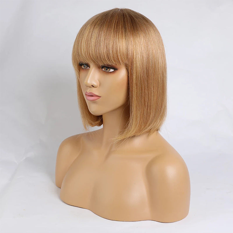 European and American Wig Medium Length Straight Hair