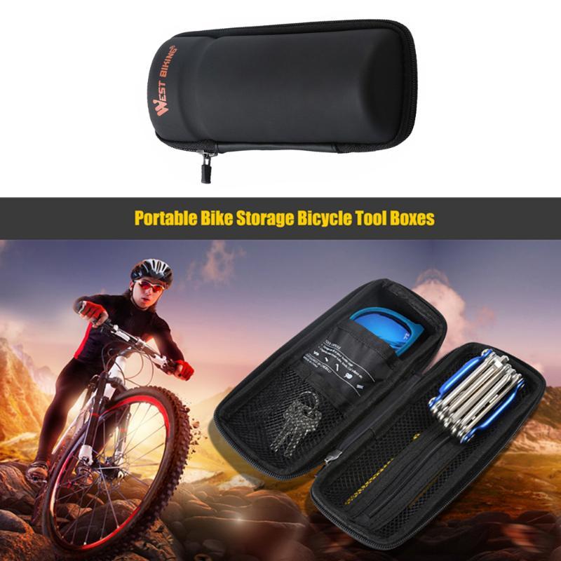 Bicycle Tool Tank Hard Shell Water Bottle Bag Repair And Maintenance Tool Carbon Pattern Car Repair Portable Storage Box Riding Equipment