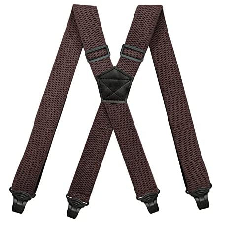 Men's Strap Clip Suspenders Rubber Buckle Aviation Suspender Pants