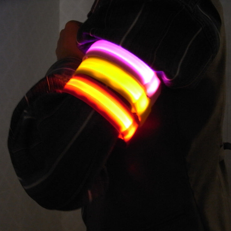 Led Luminous Sport Luminous Arm With Night Running Warning Signal Light Leggings Wrist Strap Reflective Running Equipment