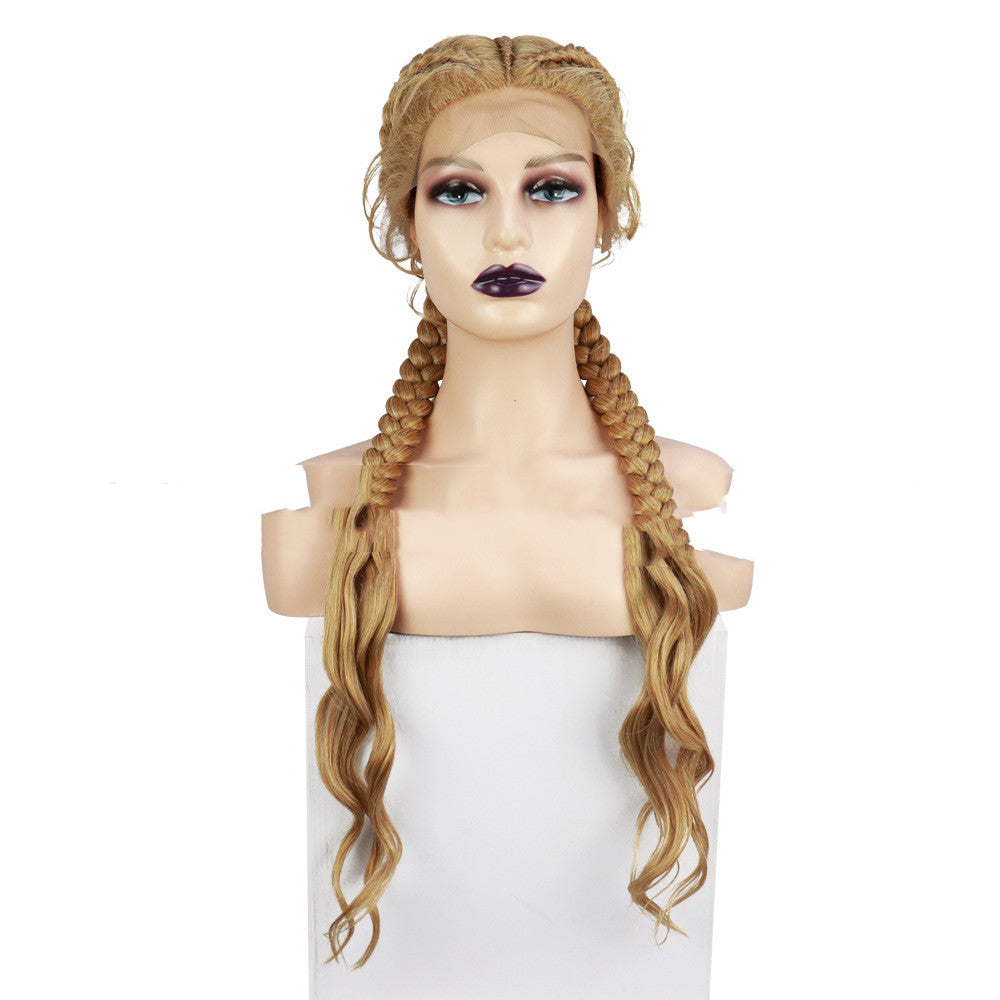 Front Lace Braid Wig Synthetic Fiber Braided Wig