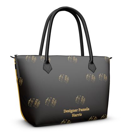 Zip Top Handbag with Jaguar P UP'Z