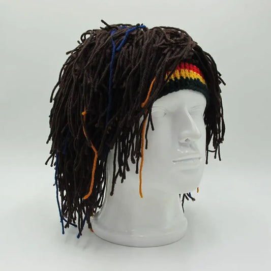 1Pc Reggae Jamaican Rasta Hat Dreadlocks Wig Caribbean Beret Cap Beret Dress Apparel Accessories Fashion Style New - Image #1