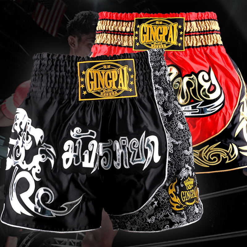 Thai Professional Sanda Boxing Suit Competition Training Fighting Boxing Shorts