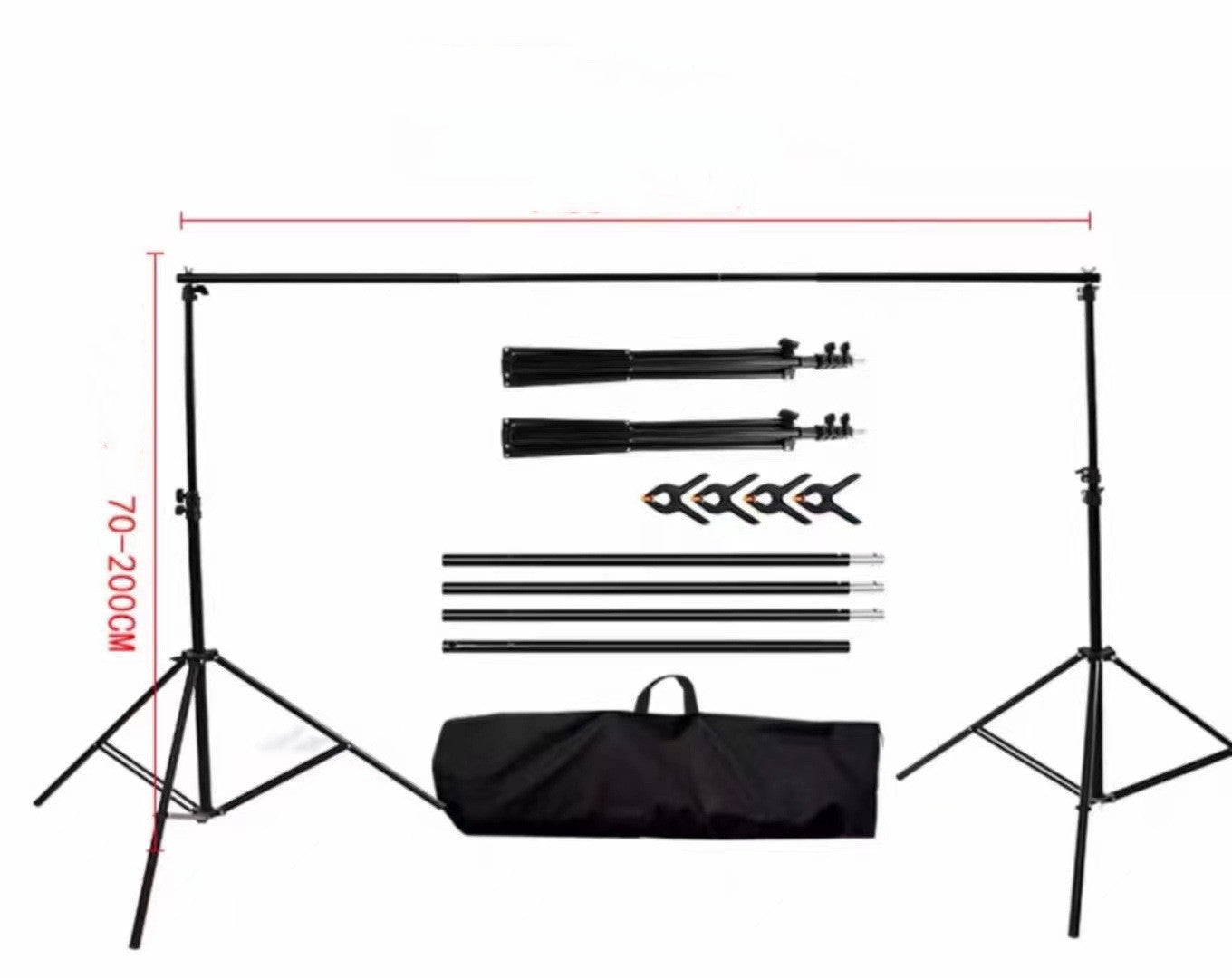 Telescopic Background Frame Set Studio Equipment