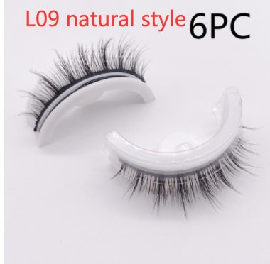 Reusable 3D Mink Lashes Natural False Eyelashes Self Adhesive Fake Glue Free Makeup Eyelash Extension Silk