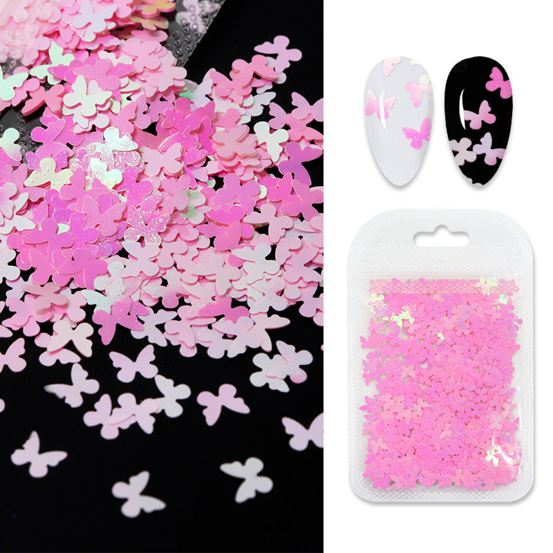 Butterfly Flower Nail Art Sequins Crystal Nail Glue