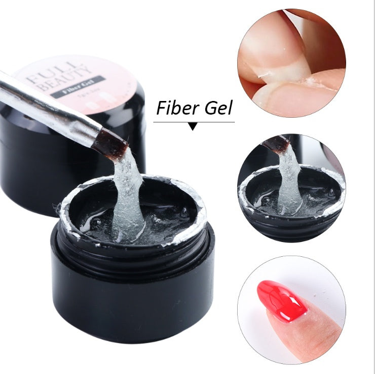 Creacked Repair Glue Nail Fiber Silk Extension Gel Fiberglass Poly UV Builder Gel Polish Manicure Art Prolonged Tool