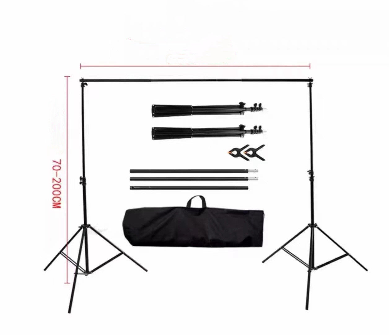 Telescopic Background Frame Set Studio Equipment