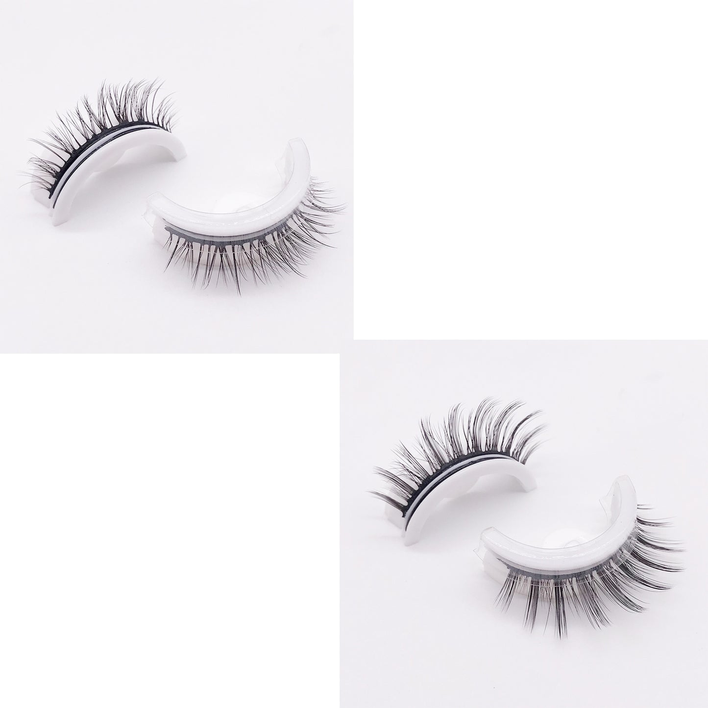 Reusable 3D Mink Lashes Natural False Eyelashes Self Adhesive Fake Glue Free Makeup Eyelash Extension Silk