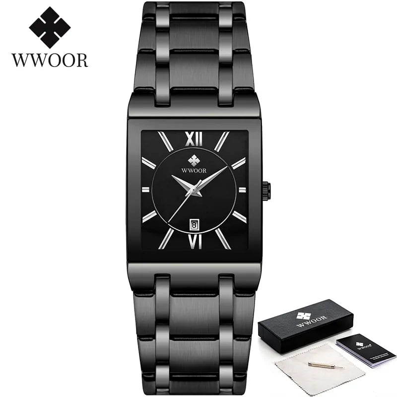 WWOOR Gold Square Men's Quartz Watch