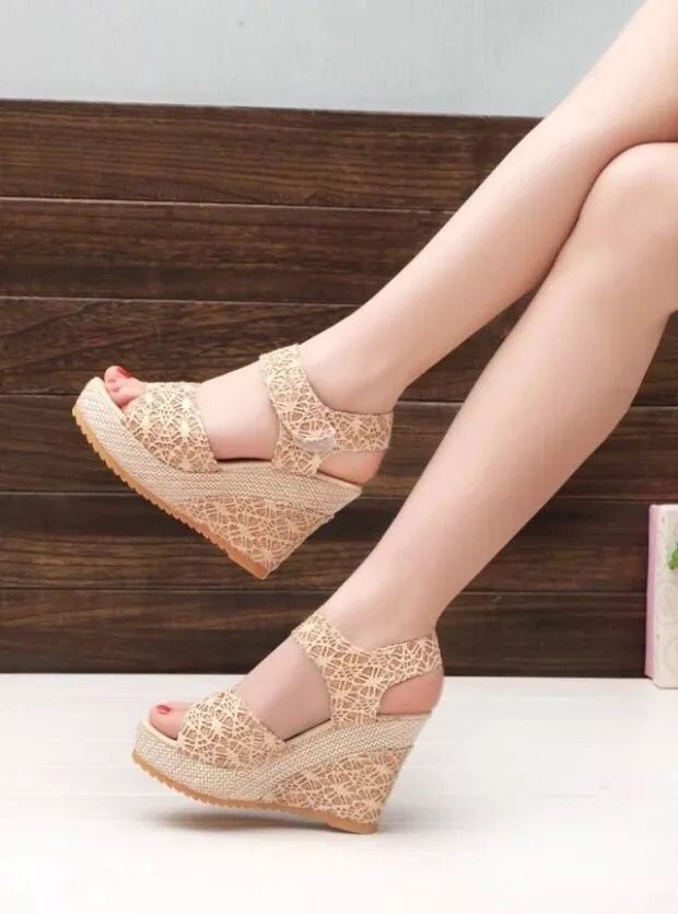 Flat bottom high heel sandals