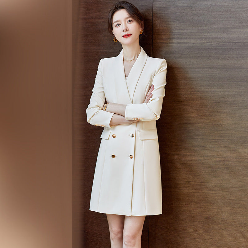 White Business Dress New Spring And Autumn Formal Occasions Temperament Commute Professional Advanced Sense