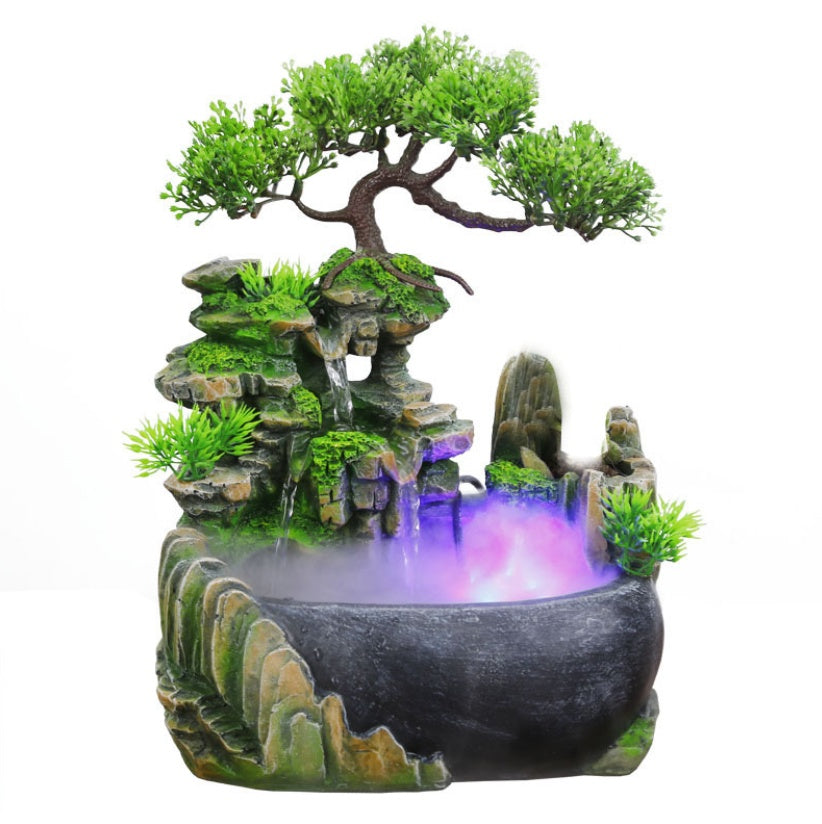 Small Rockery Water Tank Office Fish Tank Humidifier