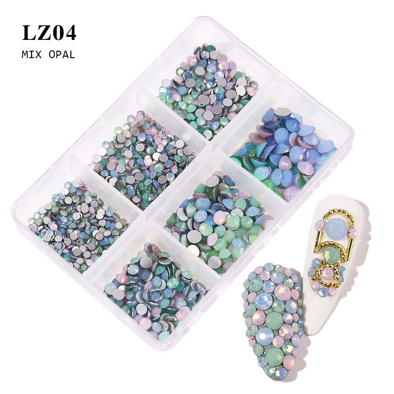 Nail Art Flat Rhinestone Set Mixed Color Rhinestones