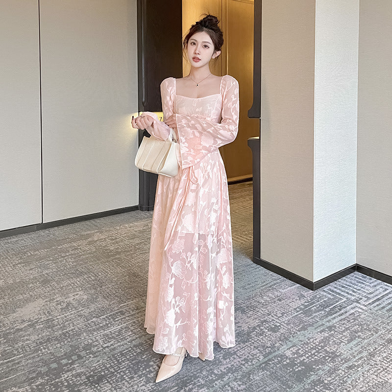 Vacation Style Lace Dress Women