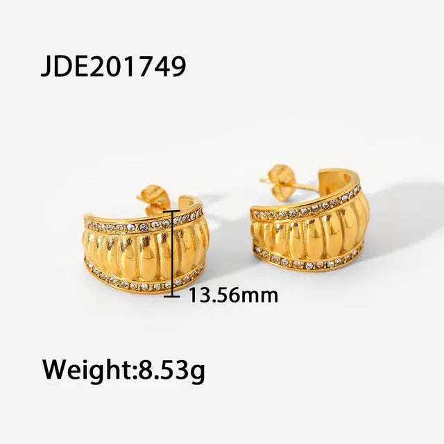 18K Gold Plated Hoop Earrings