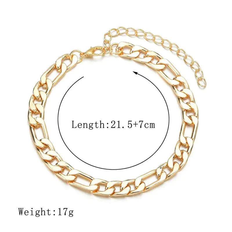 New Arrival Gold Cuban Chain Anklets