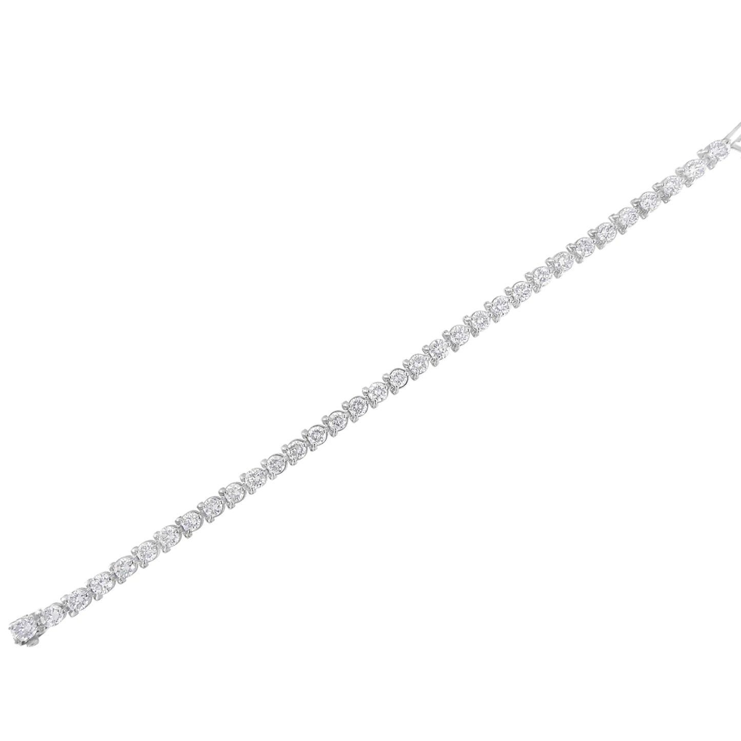 IGI Certified 10.0 Cttw Round-Brilliant Diamond 14K White Gold Martini Style 7" Tennis Bracelet (G-H Color, I1-I2 Clarity)