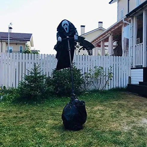 Halloween Ghost Face Scarecrow