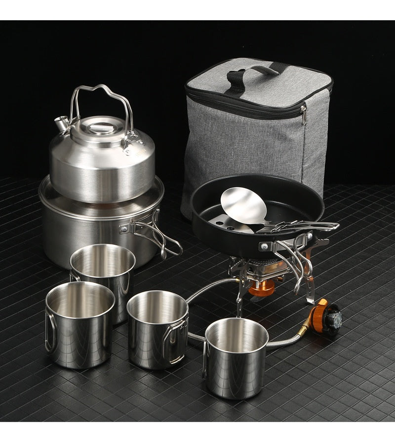 Outdoor Cookware Portable Folding Pan Set