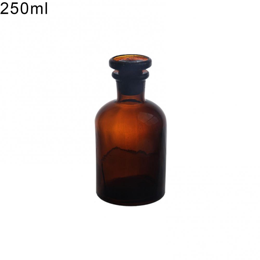 Glass Narrow Neck Bottle Transparent Brown Laboratory Equipment