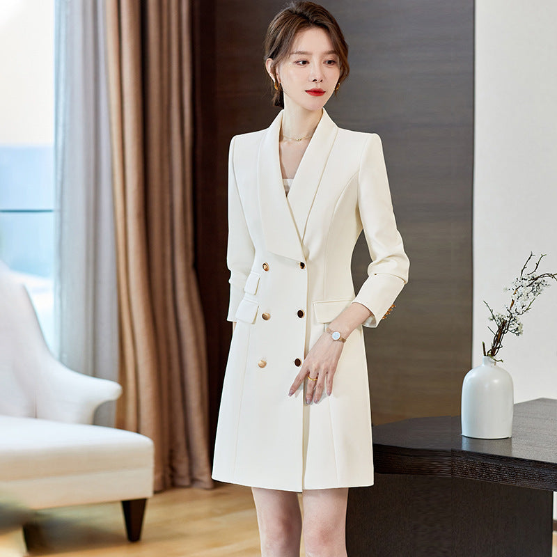 White Business Dress New Spring And Autumn Formal Occasions Temperament Commute Professional Advanced Sense