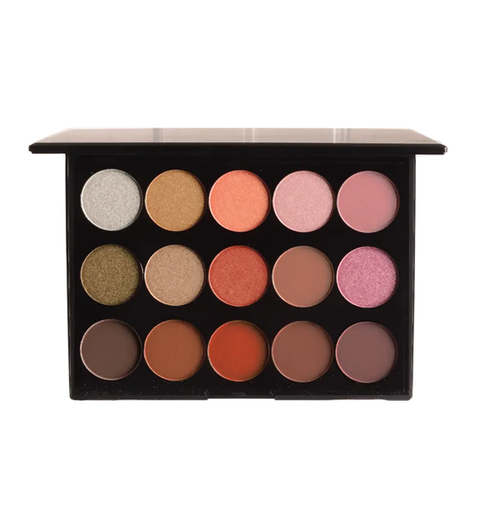 15 Shade Eyeshadow Palette - Warm Tone - Image #1