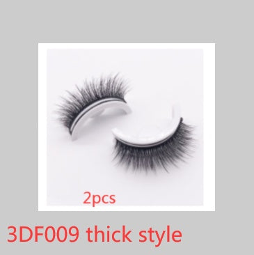 Reusable 3D Mink Lashes Natural False Eyelashes Self Adhesive Fake Glue Free Makeup Eyelash Extension Silk