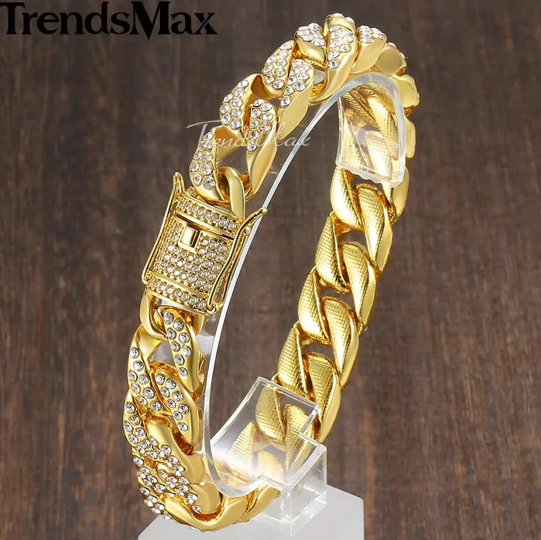 Miami Gold Curb Cuban Bracelet